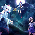 Konachan.com - 84592 animal_ears hat himekaidou_hatate inubashiri_momiji moon night ryosios shameimaru_aya touhou wings.png