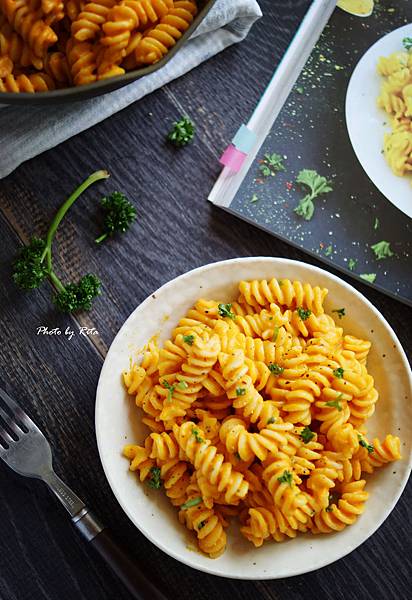 奶油南瓜起司螺旋麵