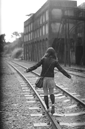 walking on the railroad