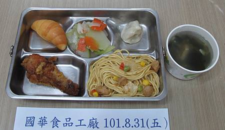 國華101.8.31(五)午餐照片