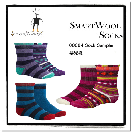 14.【Rockland 15周年慶】必BUY：腳ㄚ暖呼呼過冬_SmartWool 00684 Sock Sampler嬰兒襪，適合12~24個月、2~3歲的小捧由們