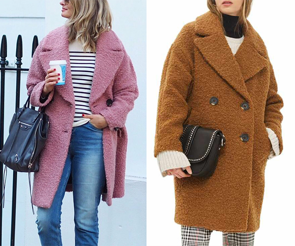 topshop Alicia Bouclé Slouch Coat