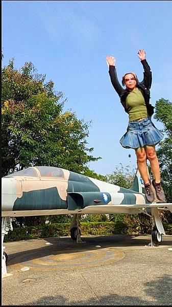在八卦山里面的2台空中車廂式運輸機C119軍機特色公園