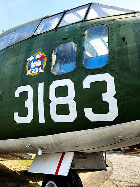 在八卦山里面的2台空中車廂式運輸機C119軍機特色公園
