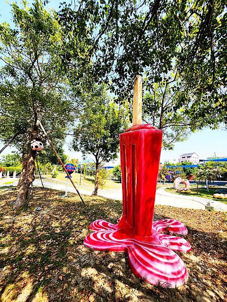 糖果為主題裝置藝術的德美公園