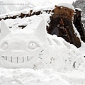 龍貓公車的雪雕!