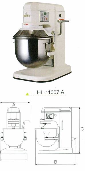 HL-11007 7公升齒帶傳動桌上型攪拌機A