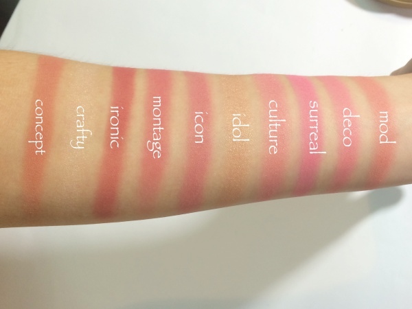  Tarte 十色腮紅盤 Amazonian Clay Blush Palette Color Wheel swatch