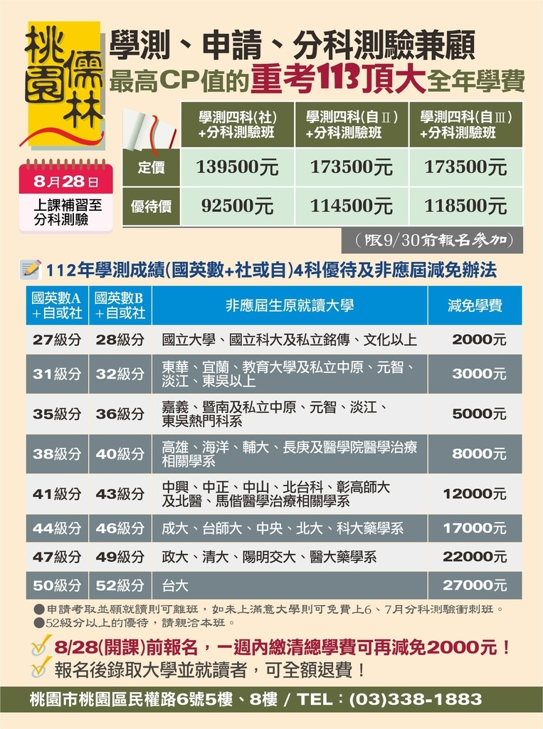 112學年桃園儒林大學重考班_全年費用(8月28日).jpg