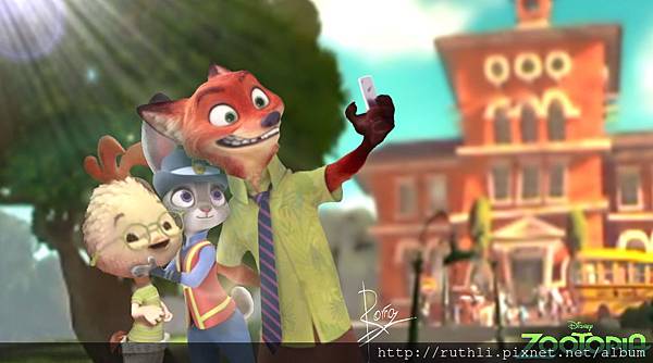 zootopia___selfie___chicken_little__nick_and_judy_by_roma0303-d8x8arz.jpg