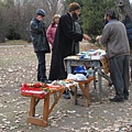 Krygzstan Karakol Dungan Mosque a temporary market