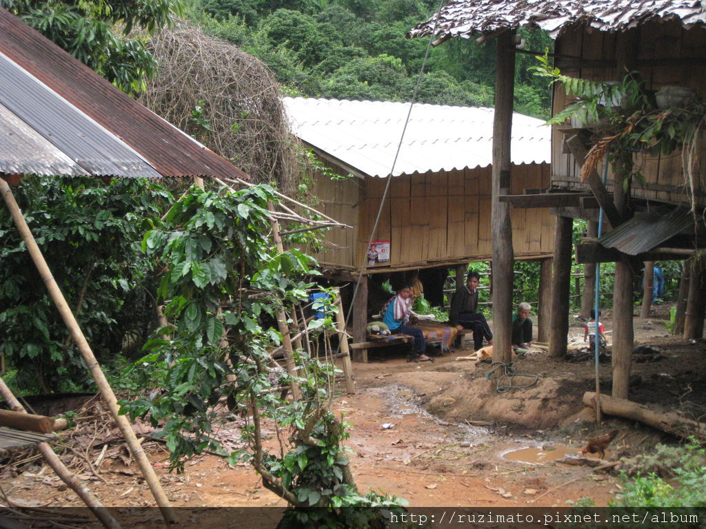 Karen tribe village small houses