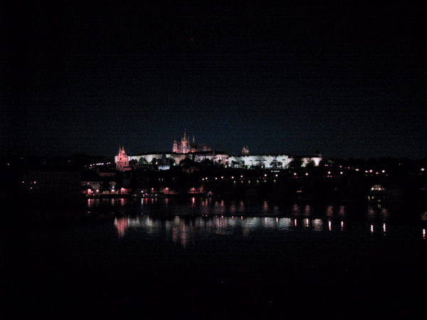 Prague at night in 2003 summer trip