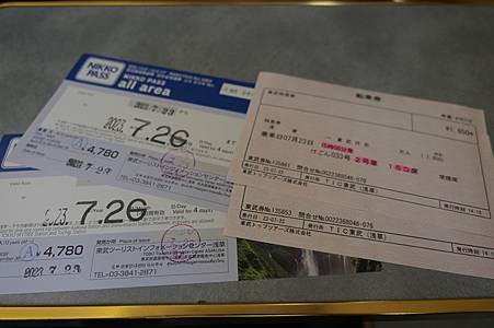 0723038-東武鐵道日光廣域周遊券%26;加購的特急券.JPG