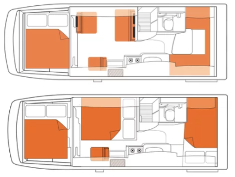 6 Berth Frontier - day night plans