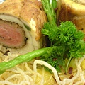 chicken n duck rolled combination - side view