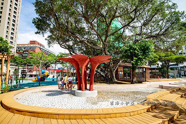 桃園景點【民族公園】戲水區開放！日式風涼亭，戲水區噴水設施、櫻花步道、野餐區、富士山造型滑梯