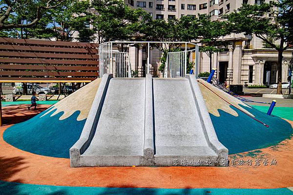 桃園景點【民族公園】戲水區開放！日式風涼亭，戲水區噴水設施、櫻花步道、野餐區、富士山造型滑梯