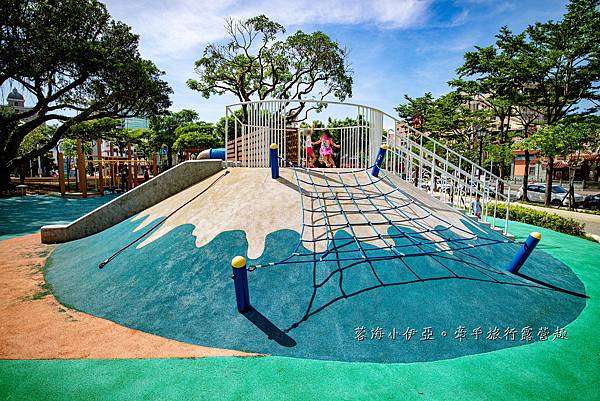 桃園景點【民族公園】戲水區開放！日式風涼亭，戲水區噴水設施、櫻花步道、野餐區、富士山造型滑梯