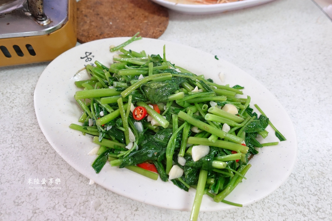 長興釣蝦場炒空心菜