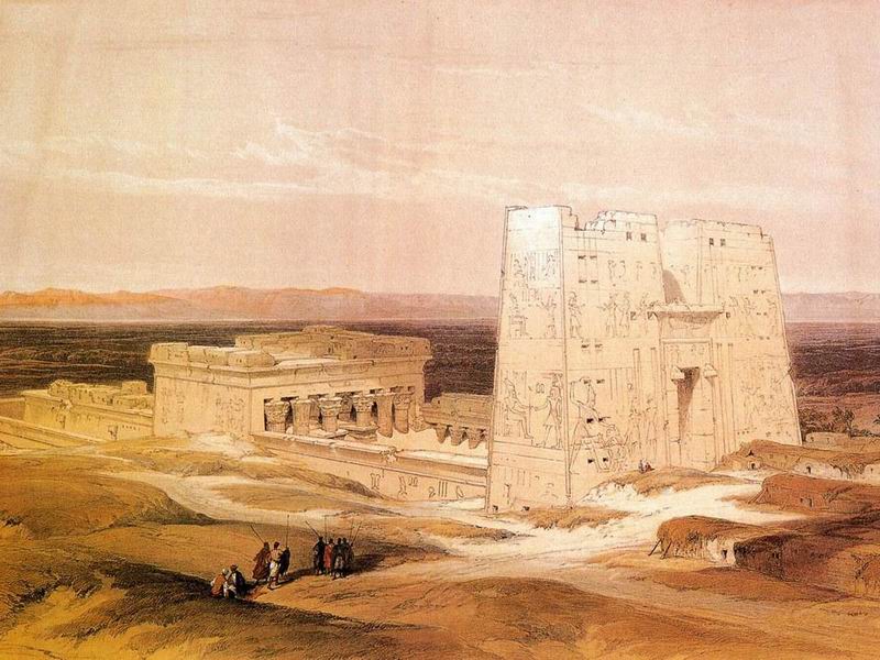 DavidRoberts-Apolinopolis_TempleOfEdfu_1838 DavidRoberts-Apolinopolis_TempleOfEdfu_1838