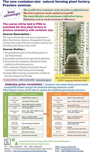 The new container-size  natural farming plant factory.  Practice seminar. 