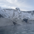 雪地泡湯，地熱溫泉