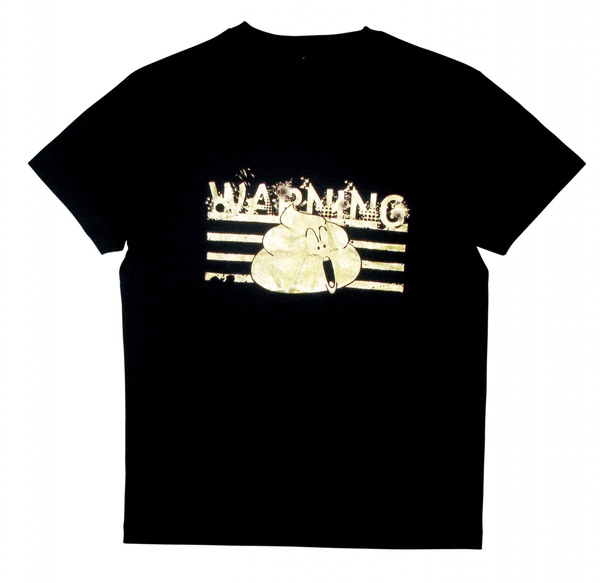 屎屎燙金黑色Tee.jpg