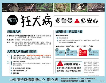 預防狂犬病多警覺多安心 預防狂犬病多警覺多安心