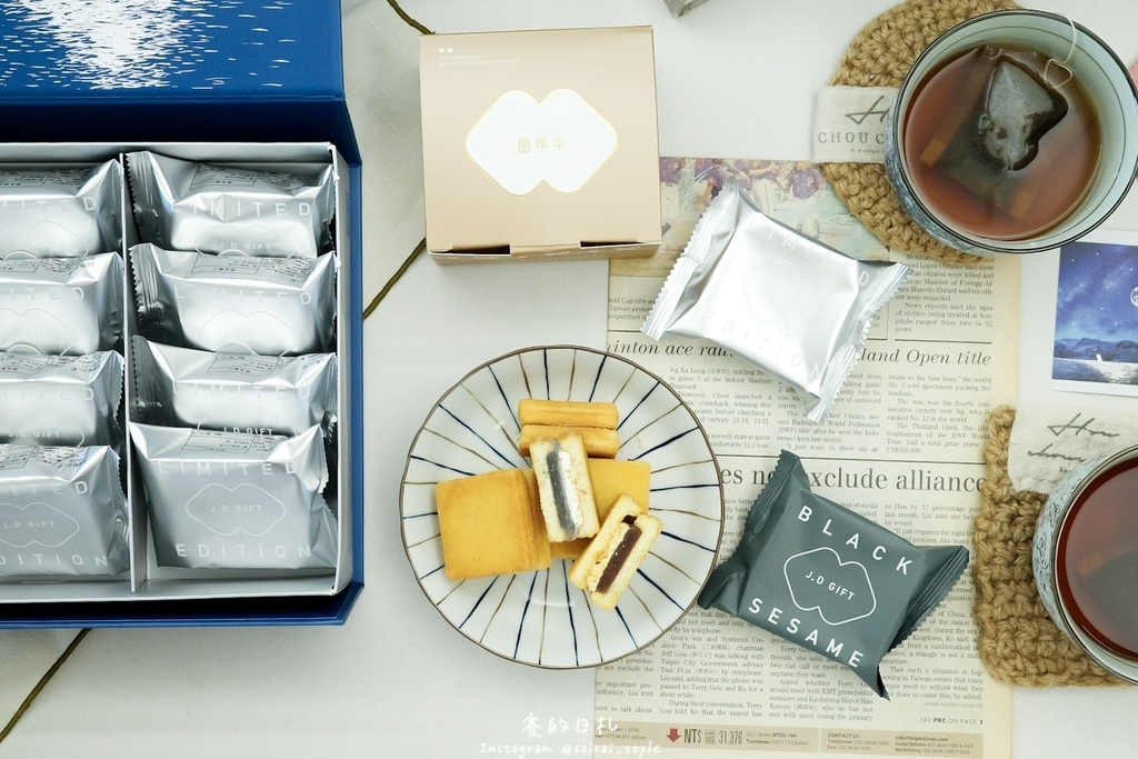 簡單李 瓶信月緣禮盒｜宅配美食｜金沙蛋黃酥夾心餅、九州芝麻奶
