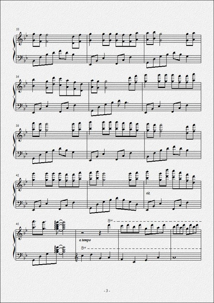 《海角七號：1945那年》鋼琴樂譜 第3/4頁