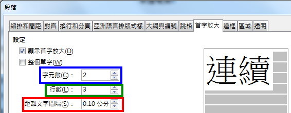 首字放大