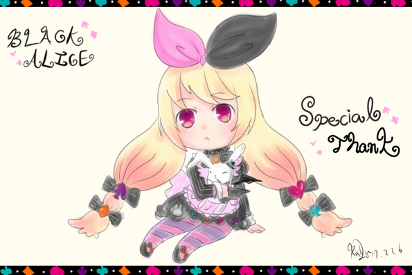 ★【樂樂繪】BALCK ALICE♠ ♣ ♥ ♦ Special Thank