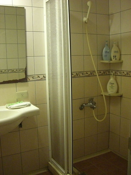乾溼分離的浴室，在古樸中充滿現代感
