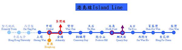 港島線路線圖