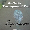 Reflects Transparent Teal試在手上