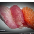 天然鯛魚壽司、黃鰭鮪壽司.鮭魚壽司
