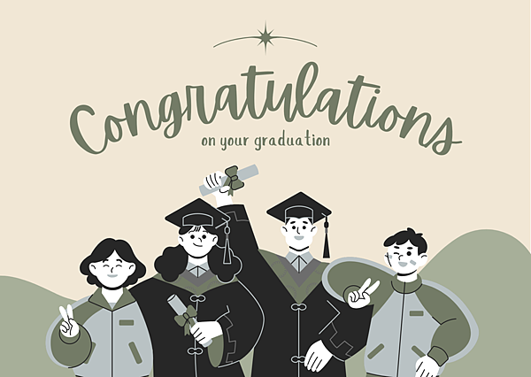 Khaki Creative Graduation Greeting Card.png