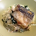 薄鹽白腹鯖魚奶油菇燉飯