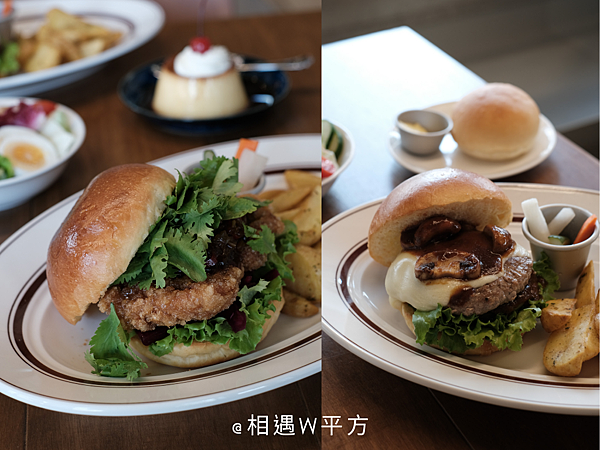 【台中美食】青春漢堡 Aoharu Burger 日式早午餐洋食新開幕 日系復古木頭老宅風格 田楽漢堡新品牌 麵包林里二樓 南屯區美食 香菜漢堡 (15)