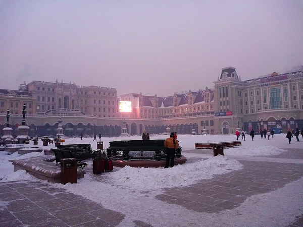 看起來霧茫茫是因為有在下雪