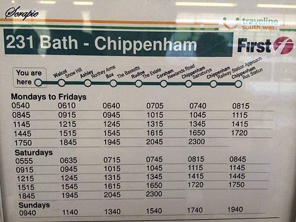 Timetable of bus 231.jpg