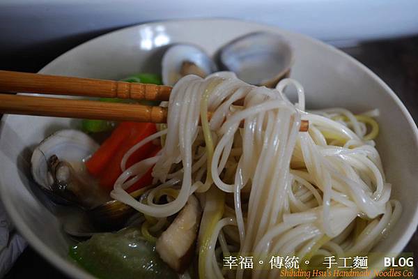 絲瓜蛤蜊麵線/手工麵線料理