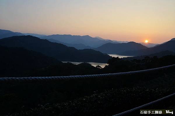 石碇八卦茶園,夕陽