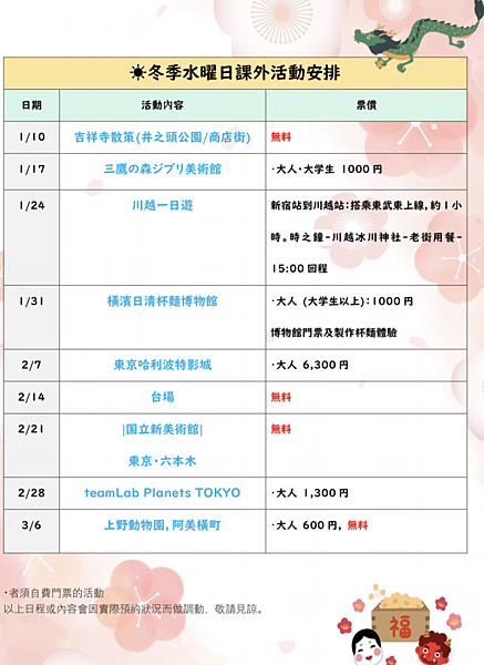 (1人成行) 2024 日本 AALI 亞非語學院 冬季短期