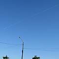 Blue sky and a airplane