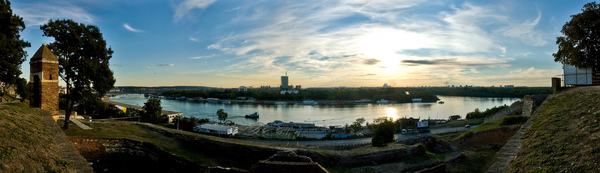 Sava into Danube(left to right)