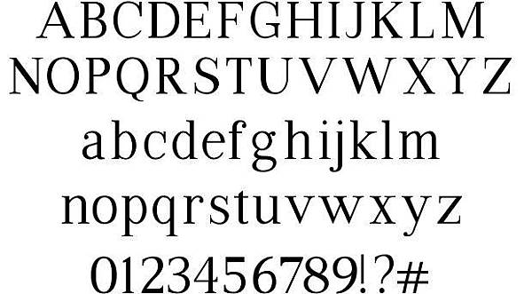 Roman font Roman font