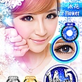 AllinEye沃爾愛-Ice Flower冰花       藍色    0 - 800度	14.5mm	38%	年拋