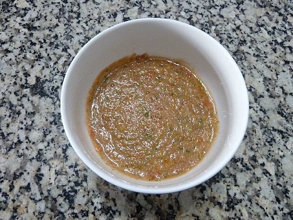 蕃茄冷湯完成 蕃茄冷湯完成